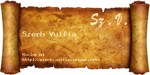 Szerb Vulfia névjegykártya